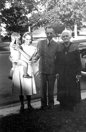 Four generations of the Nickle Family, ca. 1939. SCN Sr. with his mother Mattie (right), daughter Agnes and grandson Bob.